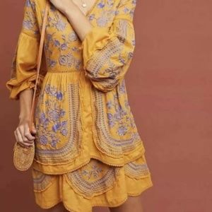 ANTHROPOLOGIE Meadow Rue Lisette Embroidered Tunic